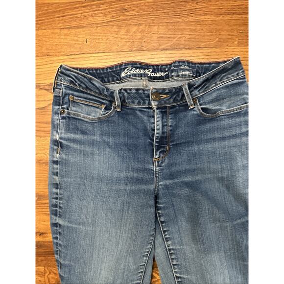 Eddie Bauer Jeans Womens Blue 10 Curvy Straight Specially Dyed - Picture 3 of 10